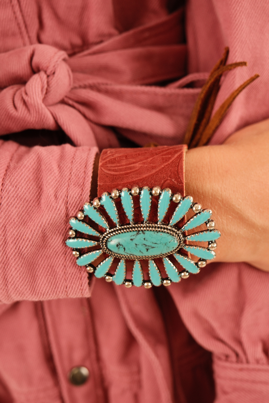 Texas Turquoise Glory Cuff