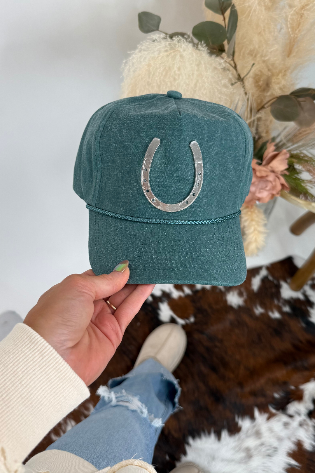 Mineral Washed Horseshoe Trucker Hat