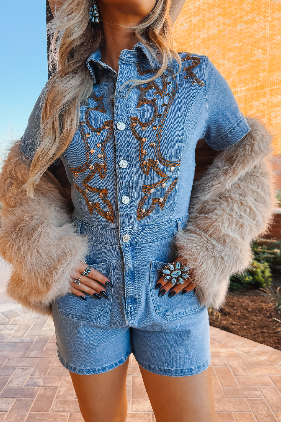 Rodeo Ready Denim Romper