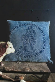 Roped Rider Denim Pillow Cover