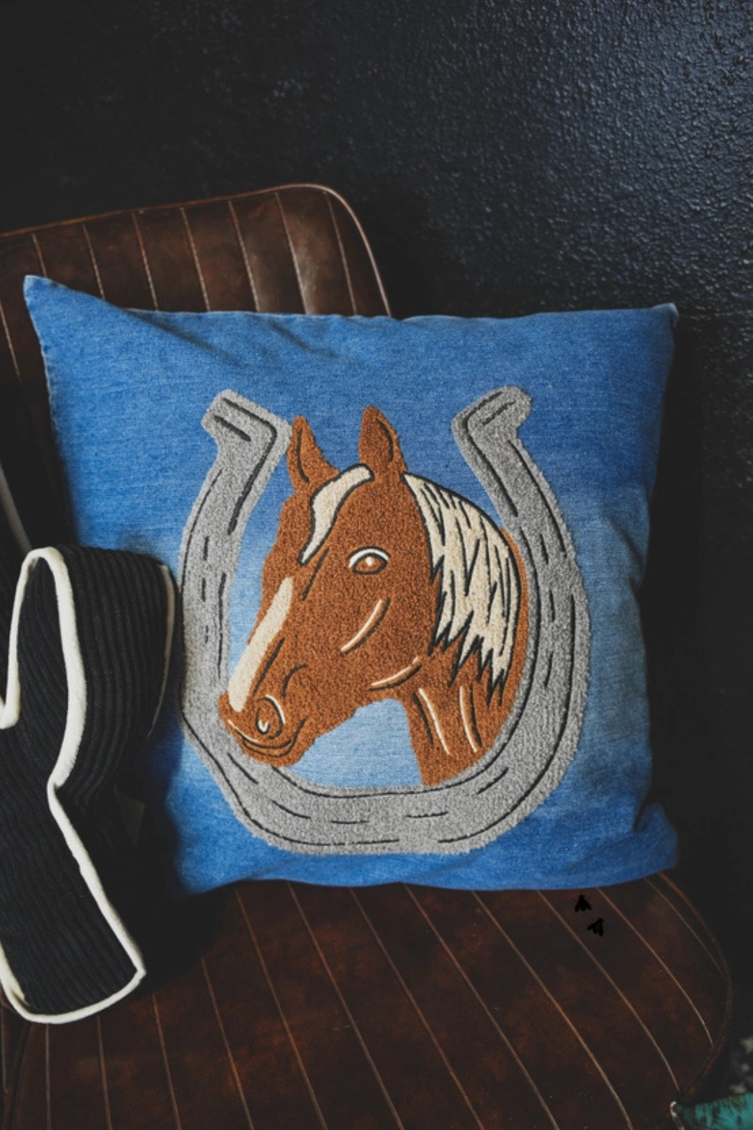 Ranch Spirit Denim Pillow Cover