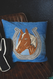 Ranch Spirit Denim Pillow Cover