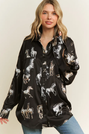 Runaway Rodeo Satin Blouse