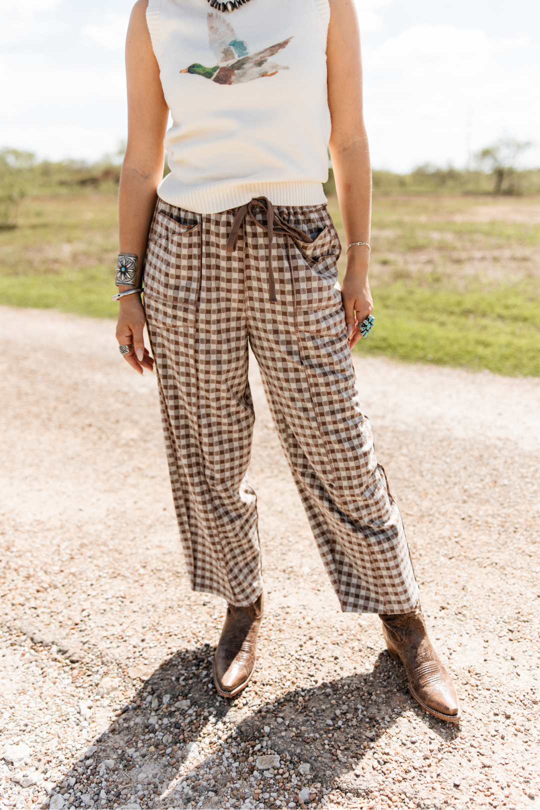 Front Porch Gingham Pants