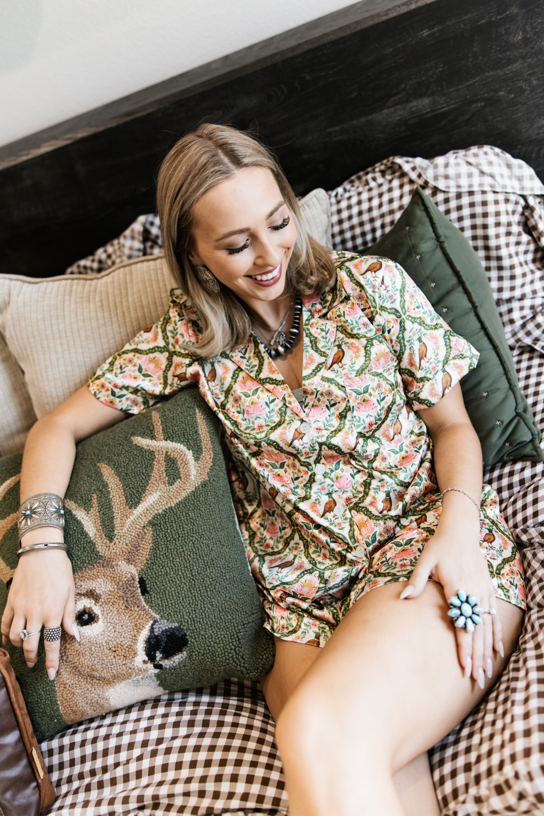 Pheasant Dreams Satin Pajama Set