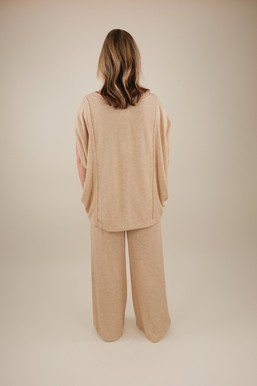 Sagebrush Sands Ribbed Lounge Set - Tan