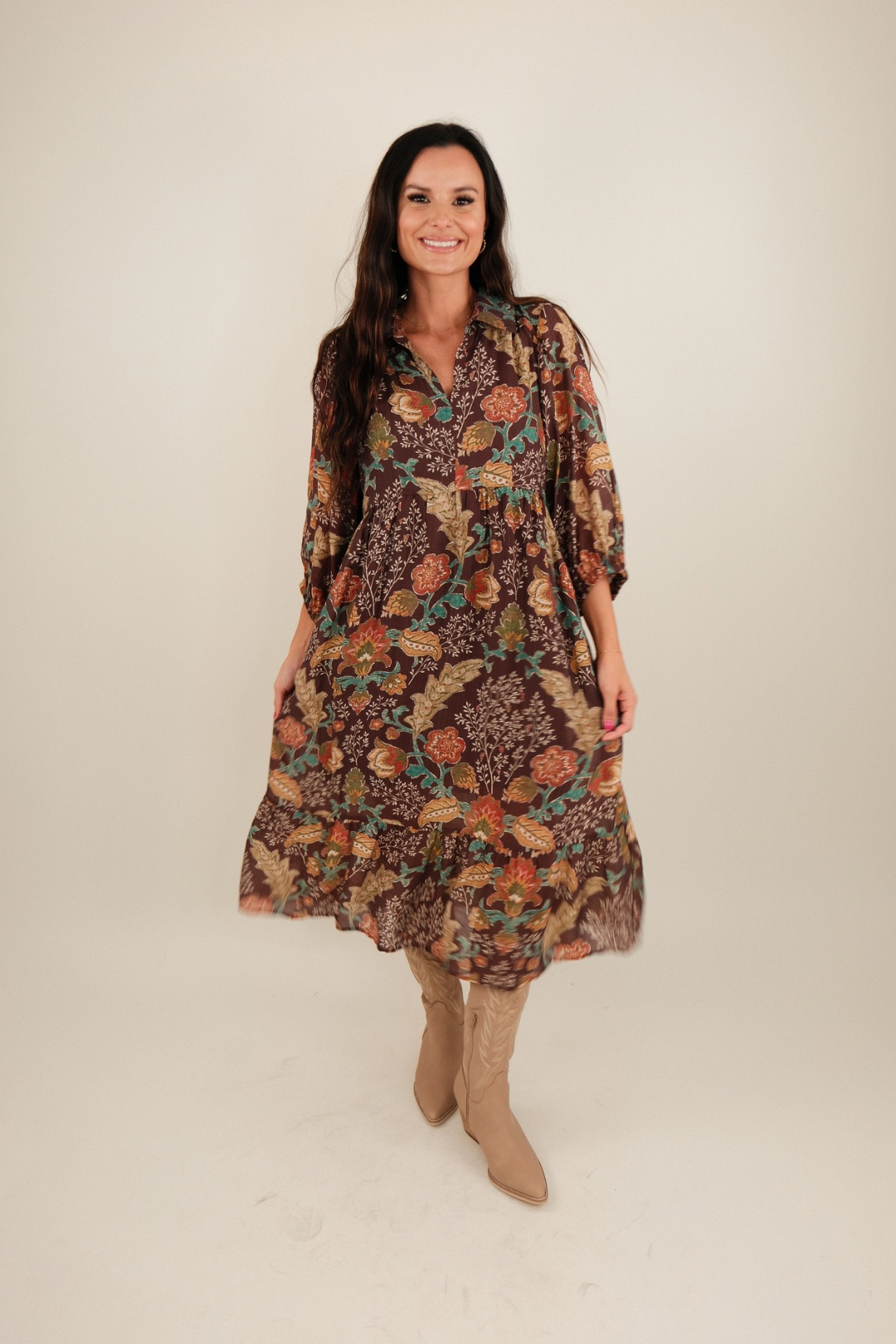 Prairie Bloom Midi Dress