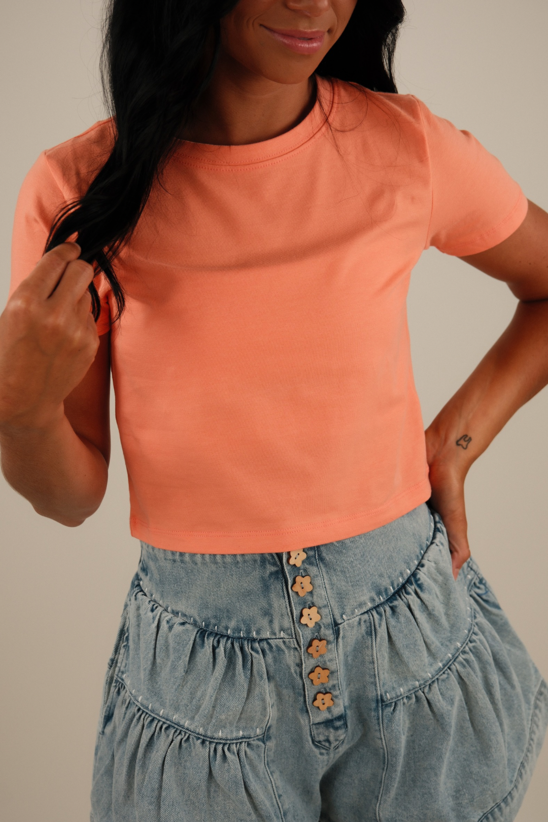 Ranch Base Tee - Coral