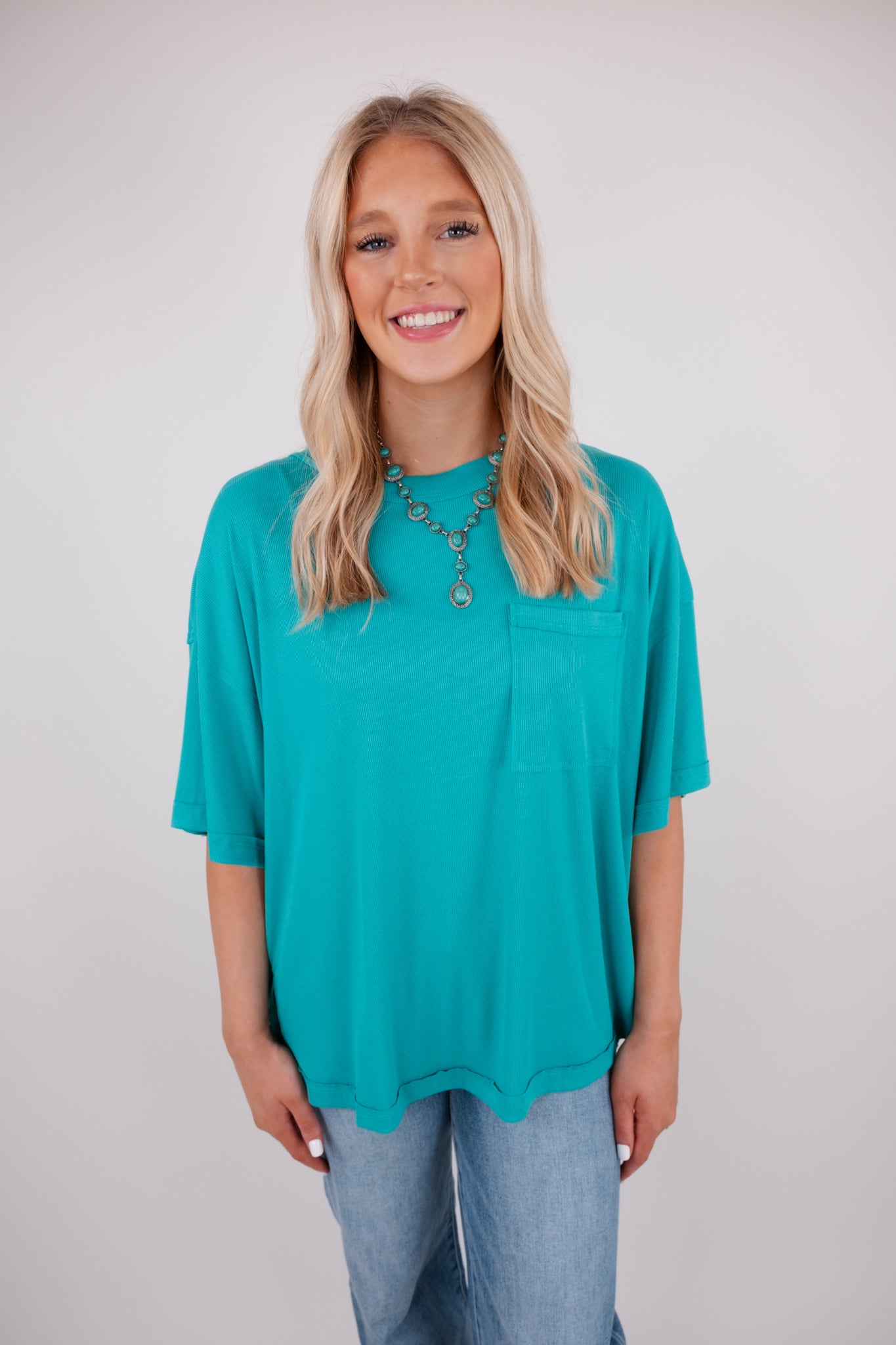 Essential Pocket Tee – Teal