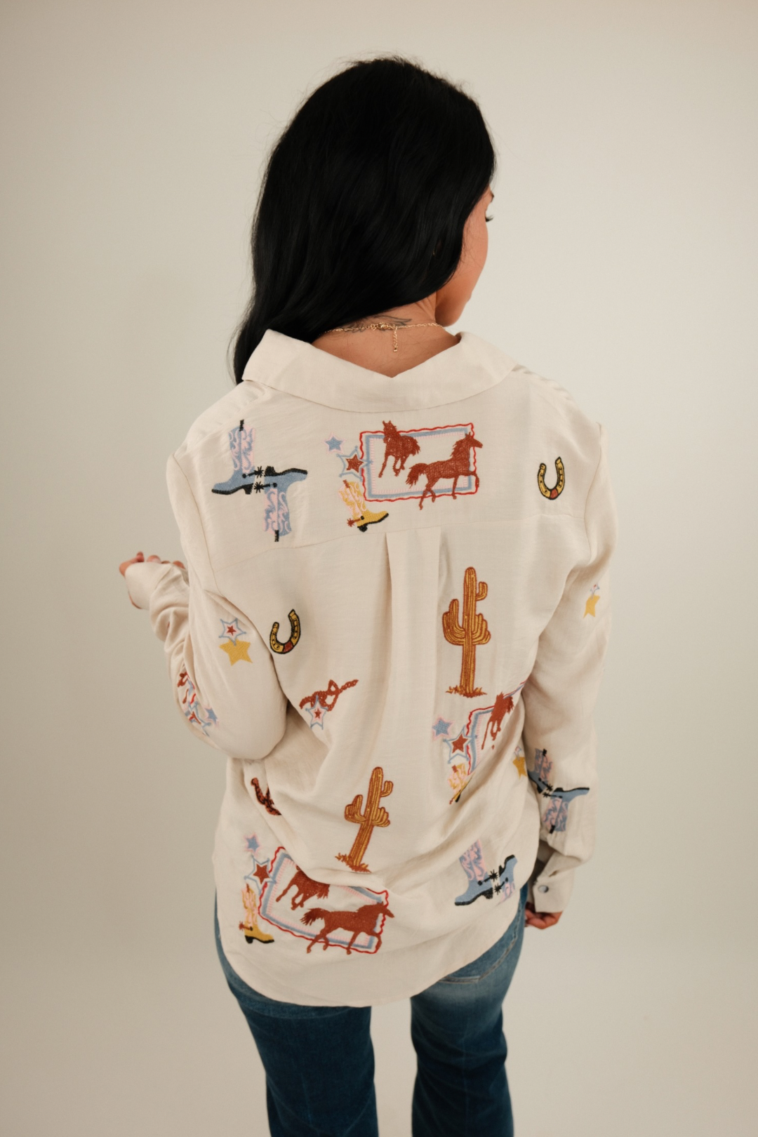 Desert Dreamer Embroidered Western Shirt