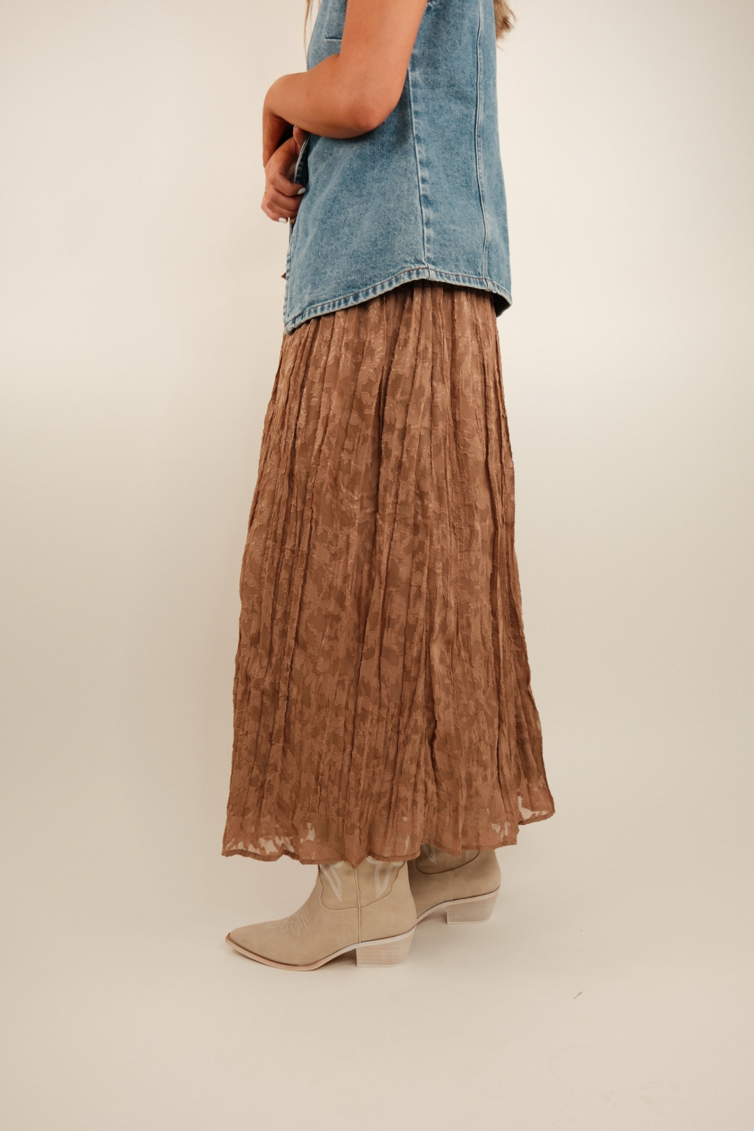 Sundown Bloom Gauze Maxi Skirt