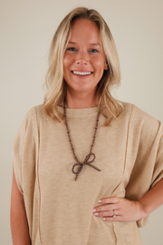 Bronze Ribbon Necklace - Long