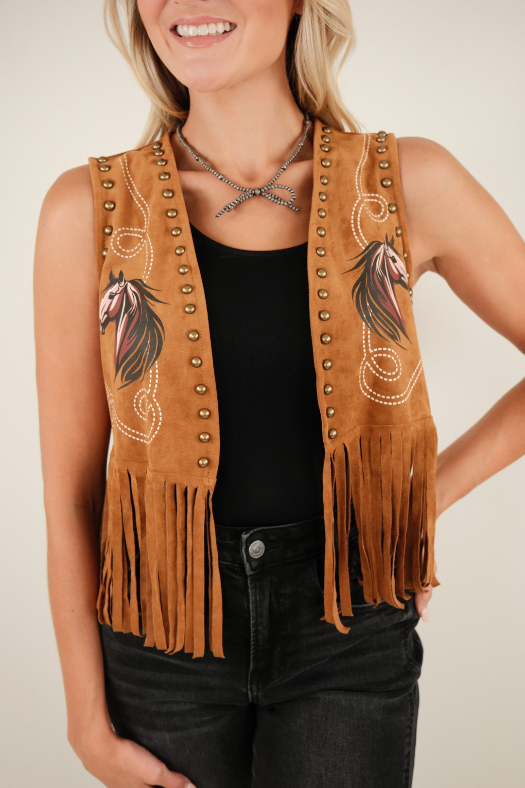 Painted Prairie Fringe Vest