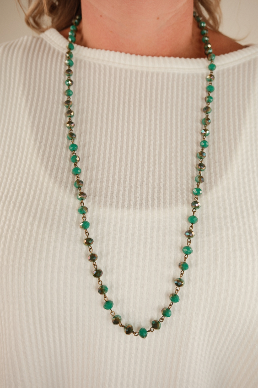 Starlight Strand Necklace - Jade & Gold