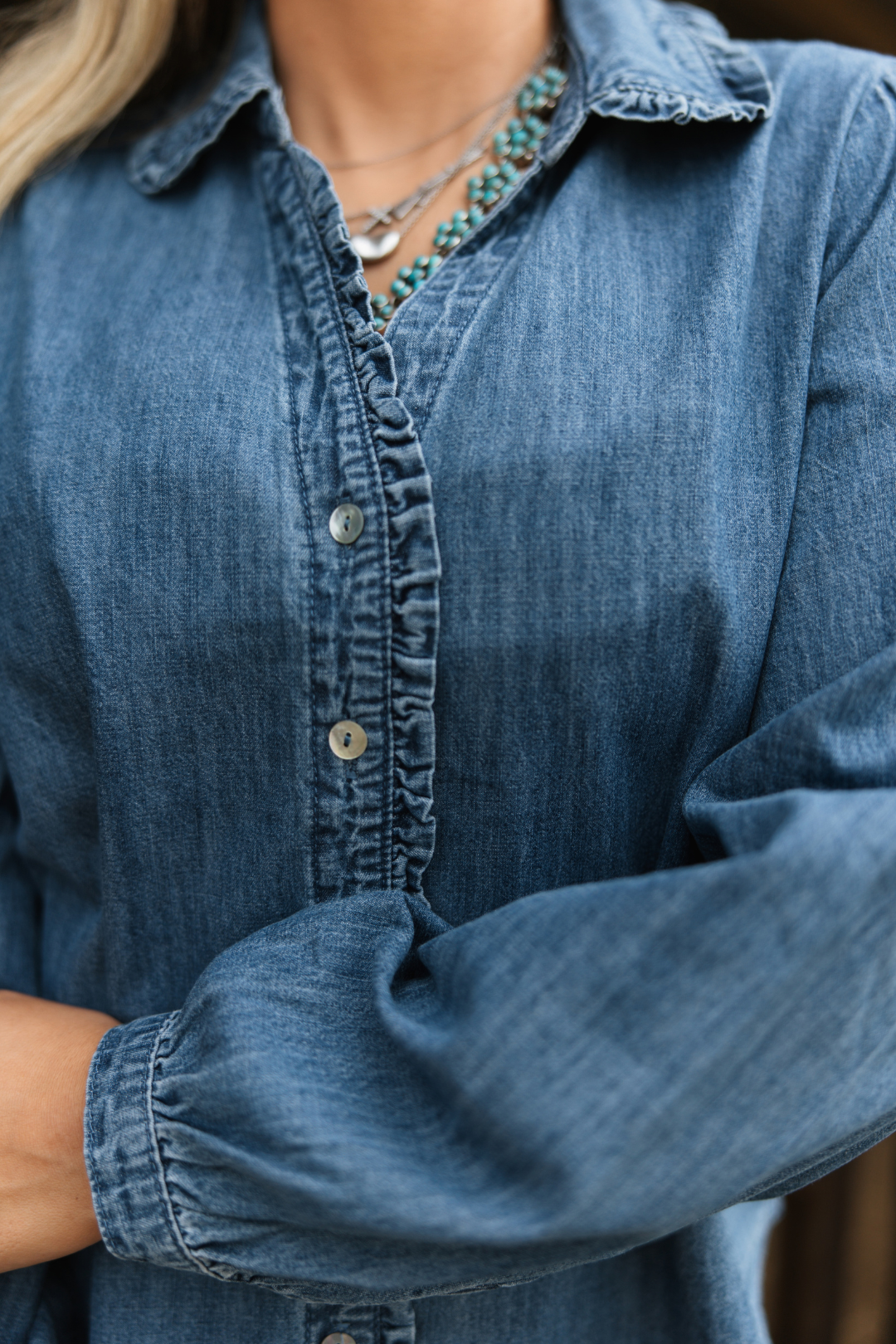 Blue Haven Denim Blouse
