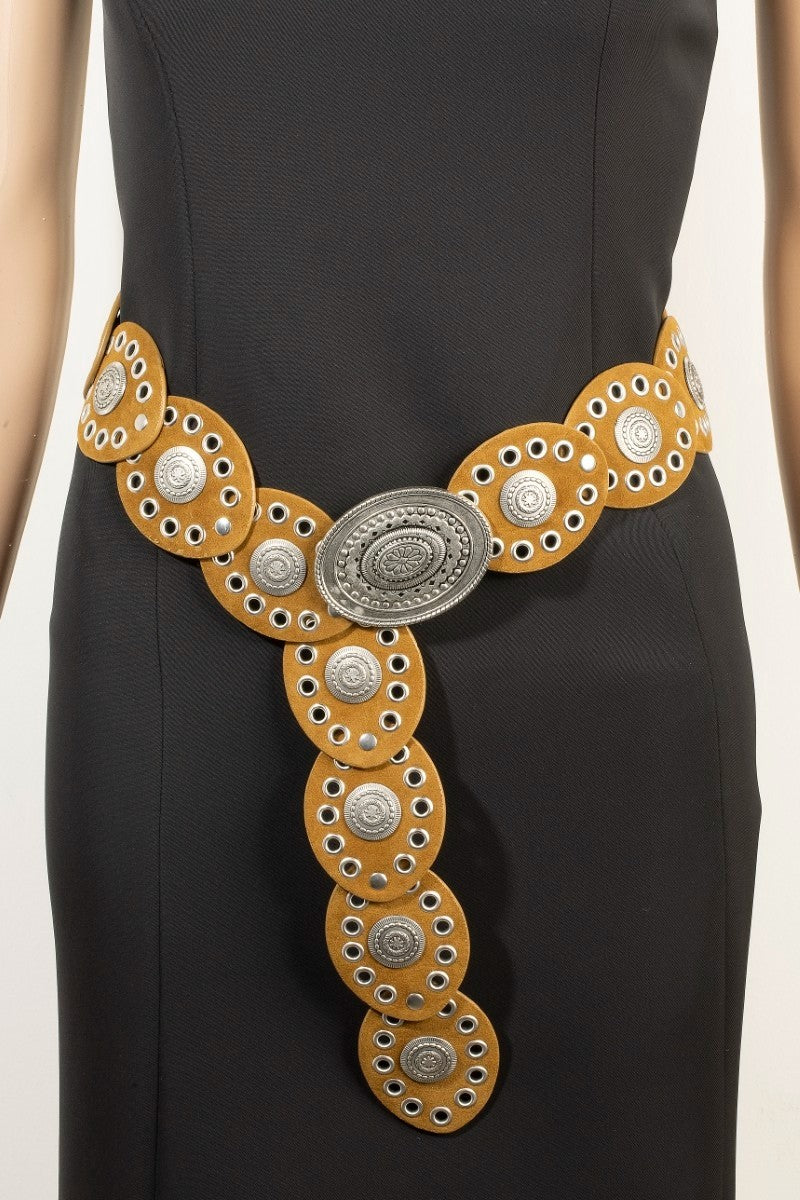 Rodeo Revival Oversized Concho Chain Belt