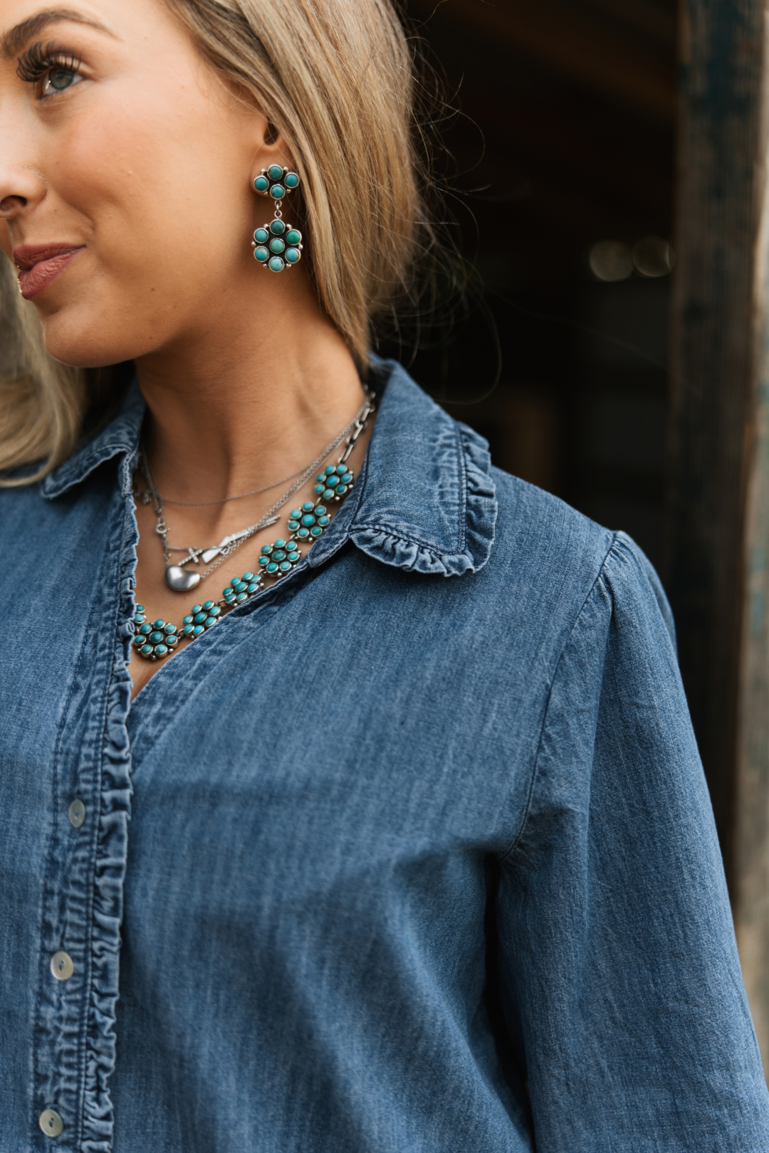 Blue Haven Denim Blouse