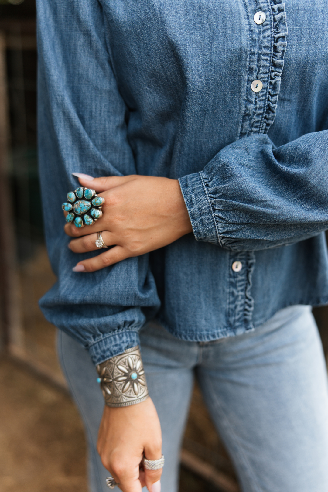 Blue Haven Denim Blouse