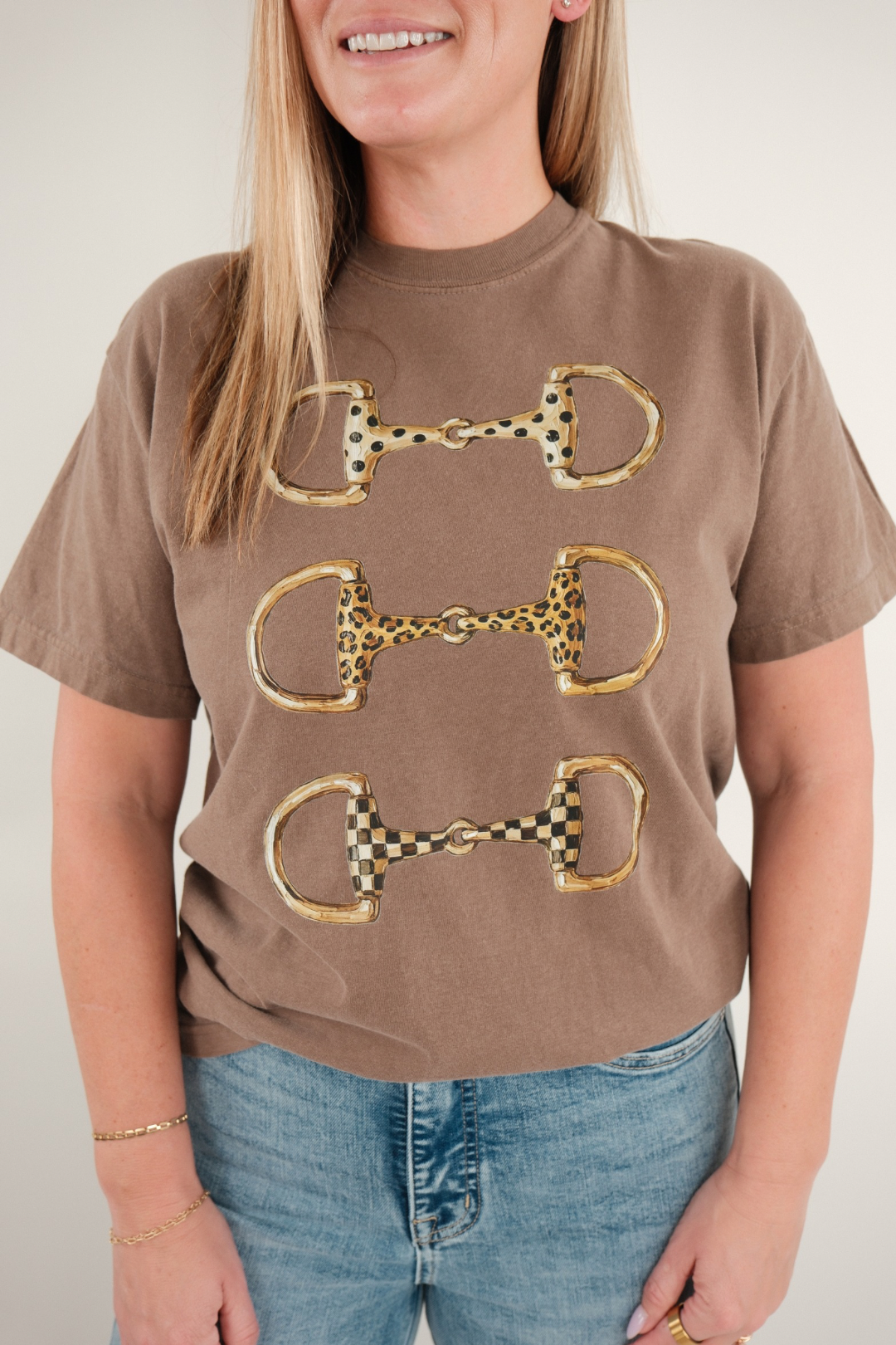 Western Luxe Bit Tee - Espresso