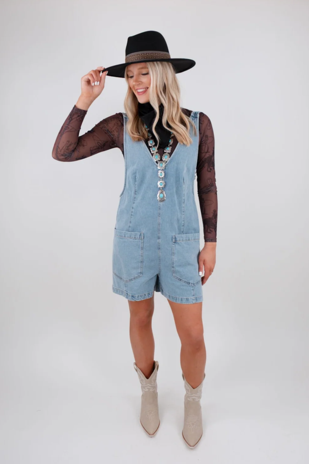 Rodeo Rebel Denim Romper