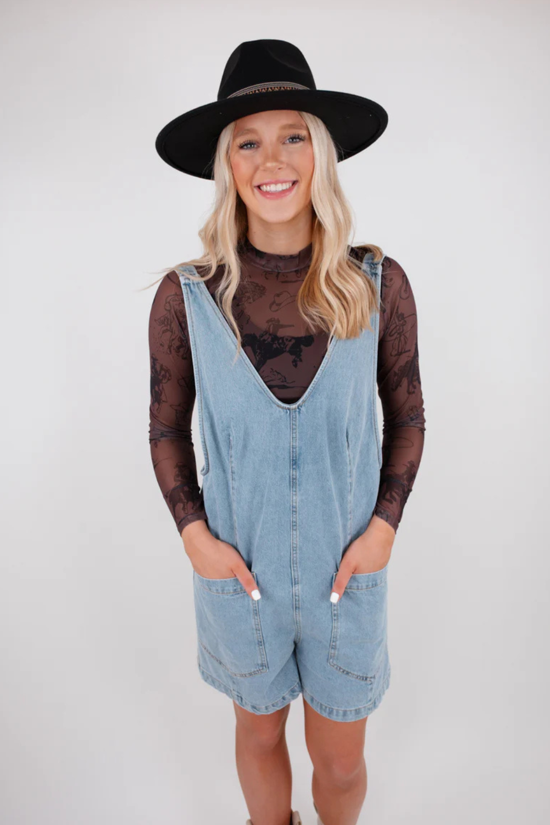 Rodeo Rebel Denim Romper