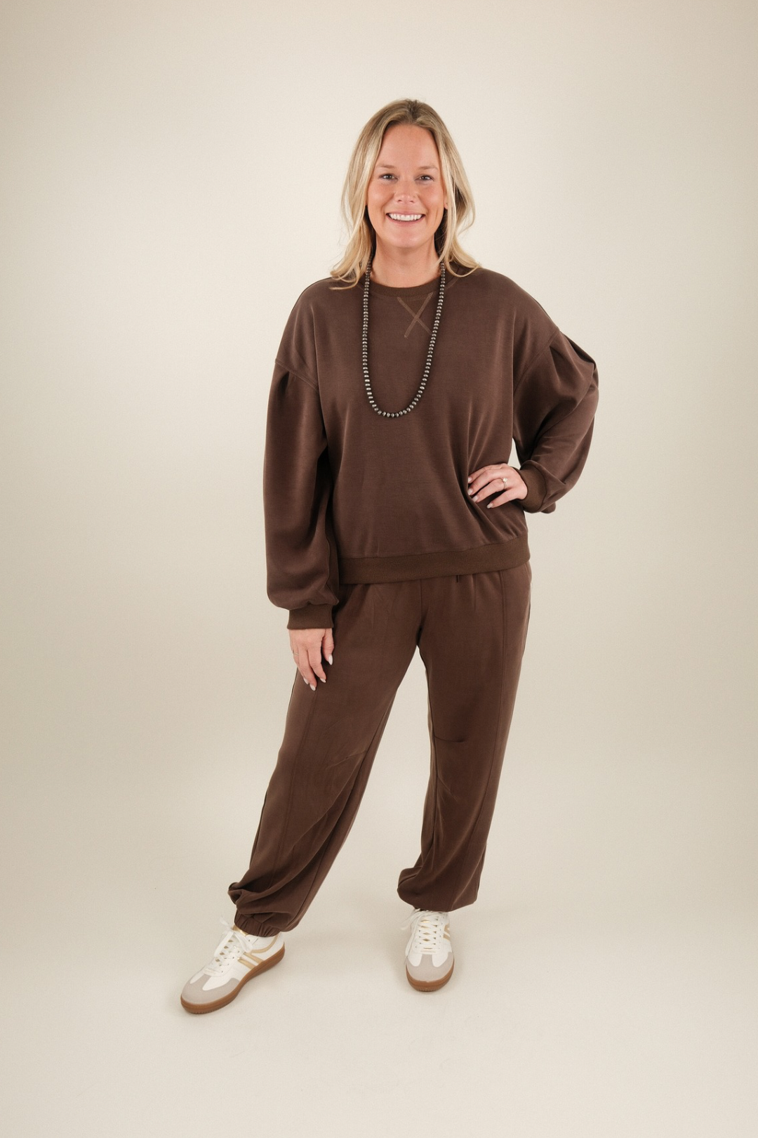 Saddle Soft Jogger Set - Brown