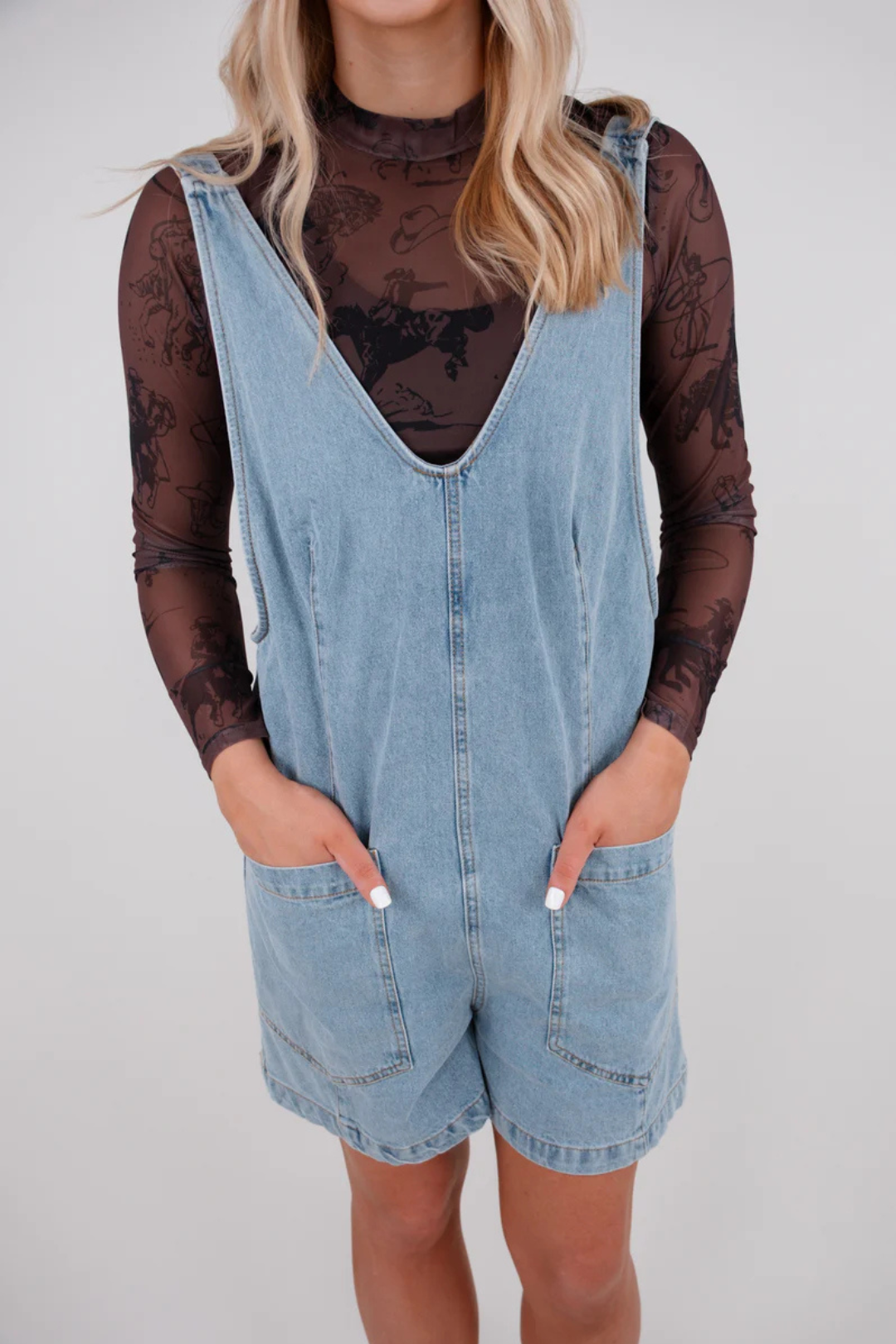 Rodeo Rebel Denim Romper
