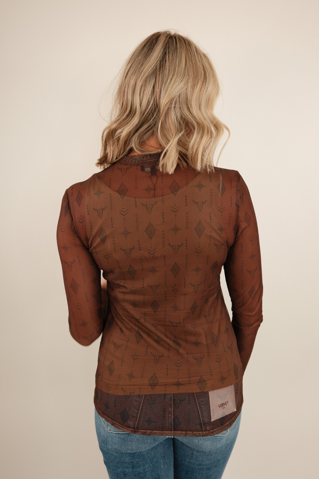 Aztec Shadow Mesh Top
