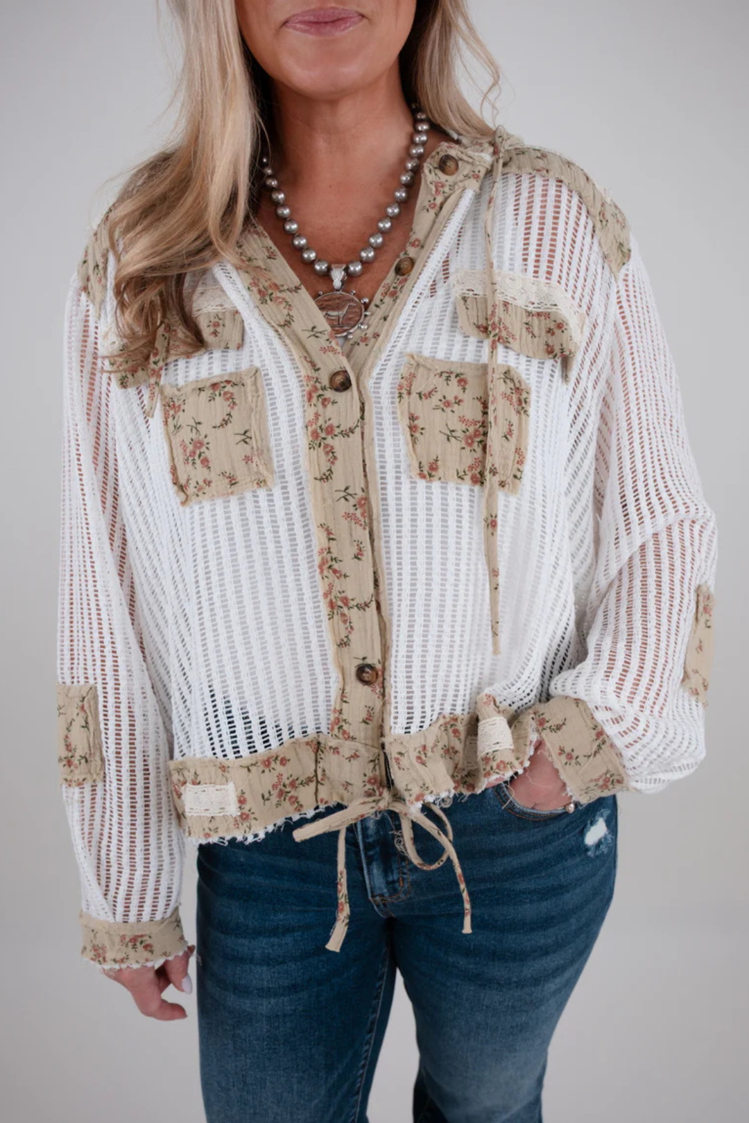 Floral Breeze Cinch Jacket