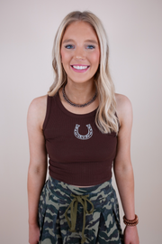 Lucky Charm Ribbed Racerback Tank