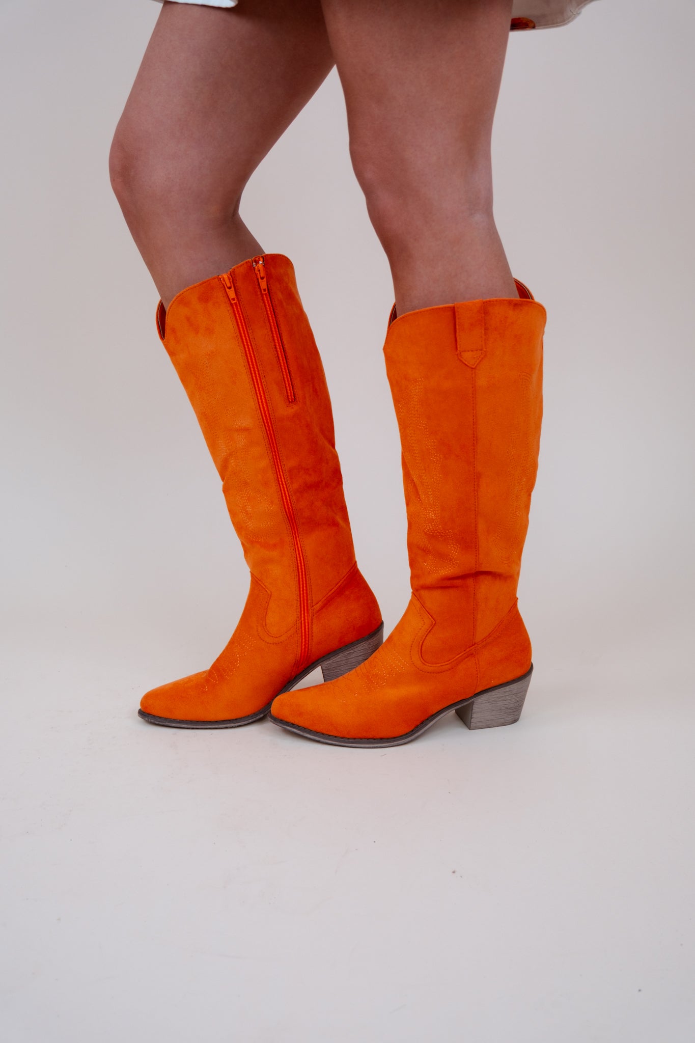 Sunset Blaze Suede Boots