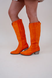 Sunset Blaze Suede Boots