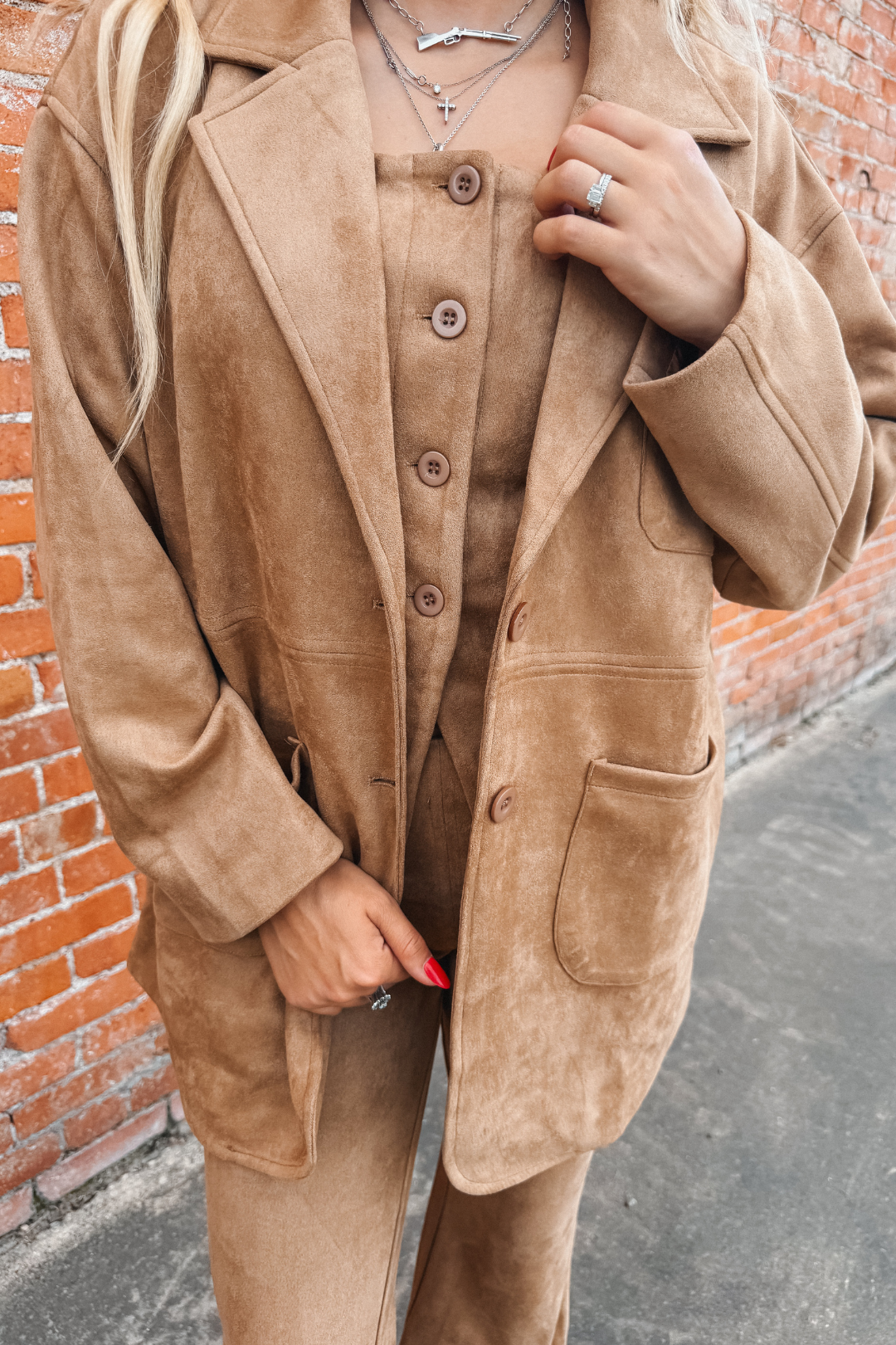 Desert Ridge Suede Oversized Blazer