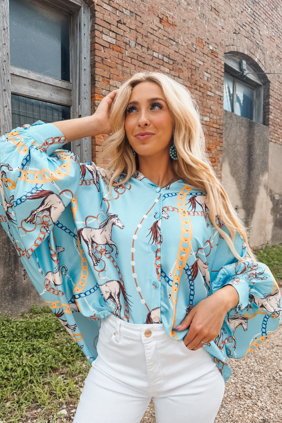 Rider's Luxe Silk Button Down