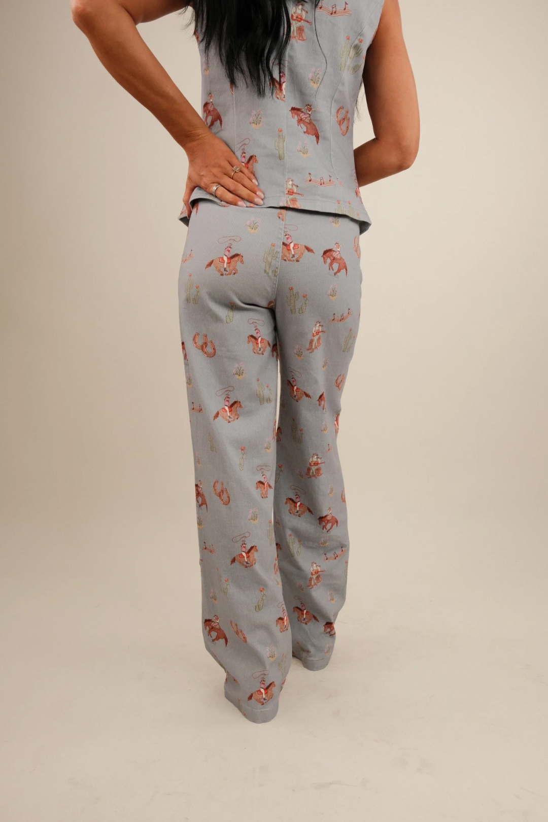 Prairie Daydream Western Pants - Denim Blue
