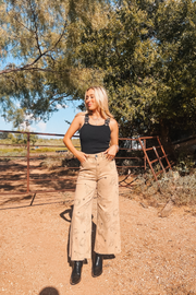 Dusty Rodeo Printed Denim - Brown
