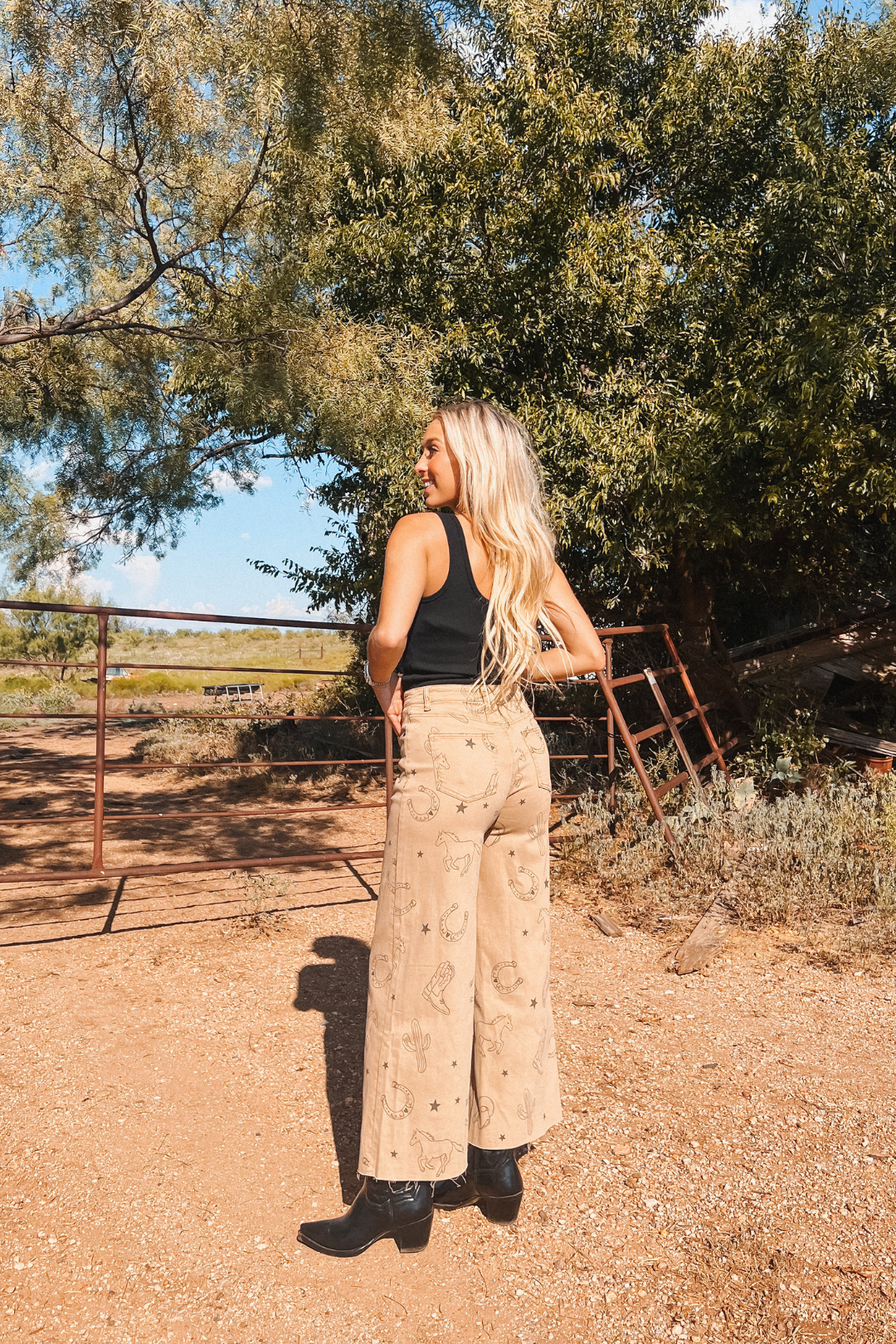 Dusty Rodeo Printed Denim - Brown