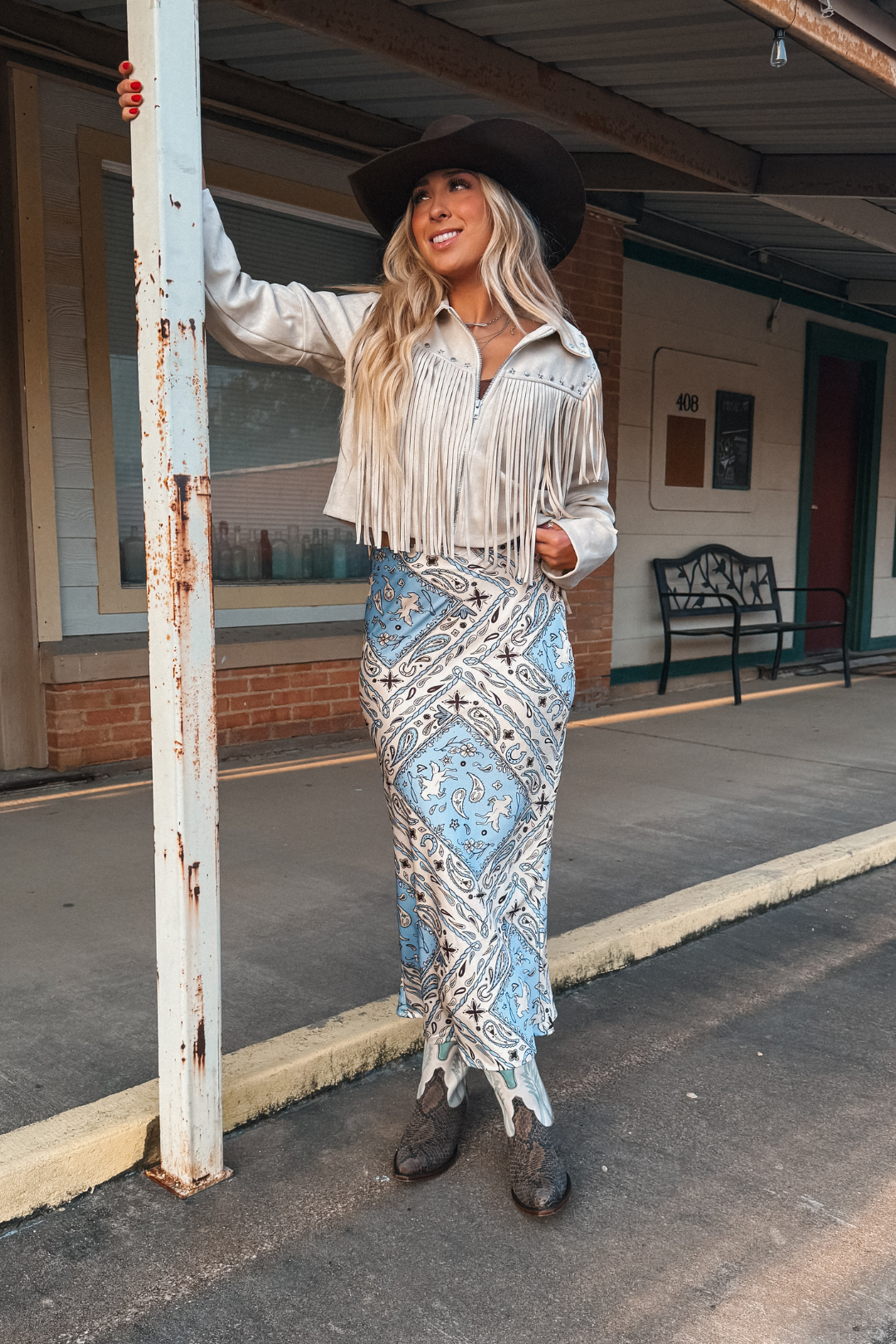 Bandana Trails Silk Maxi Skirt