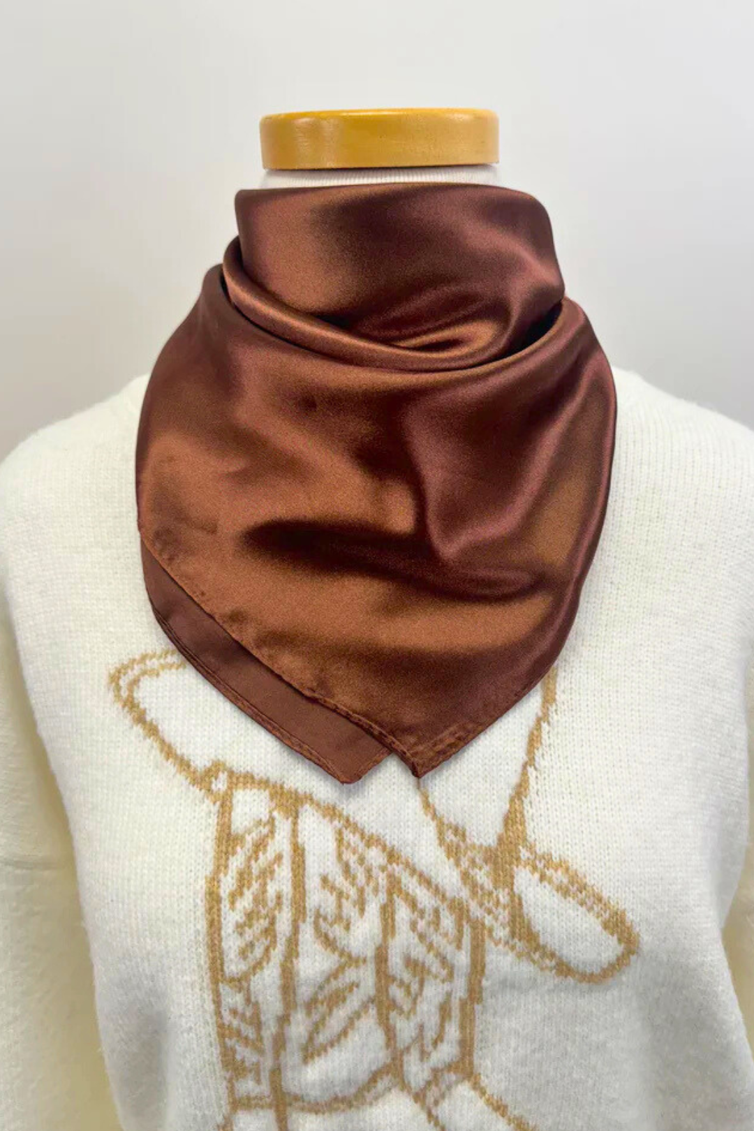 Whisper Wind Silk Wild Rag - Chocolate