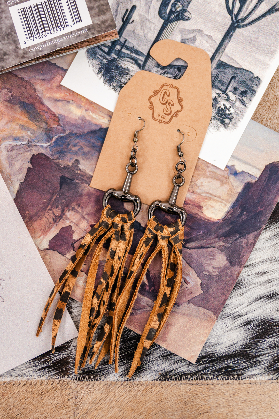 Wildbit Cheetah Tassel Earrings