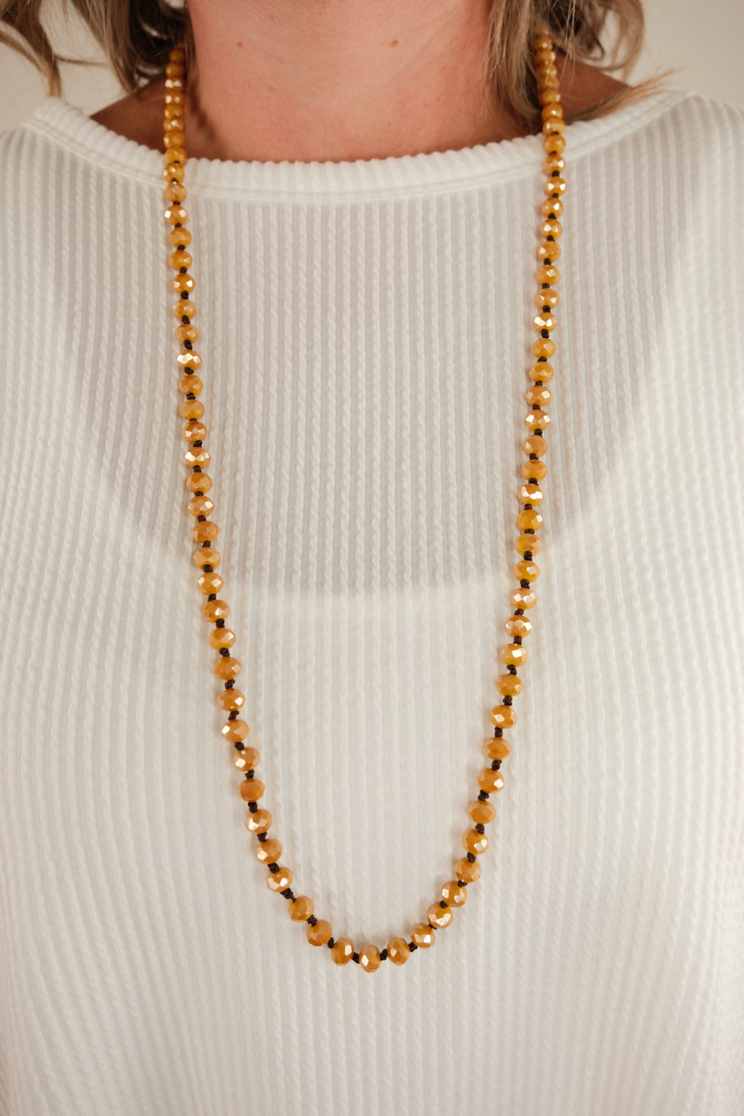 Moonlit Trail Necklace - Mustard