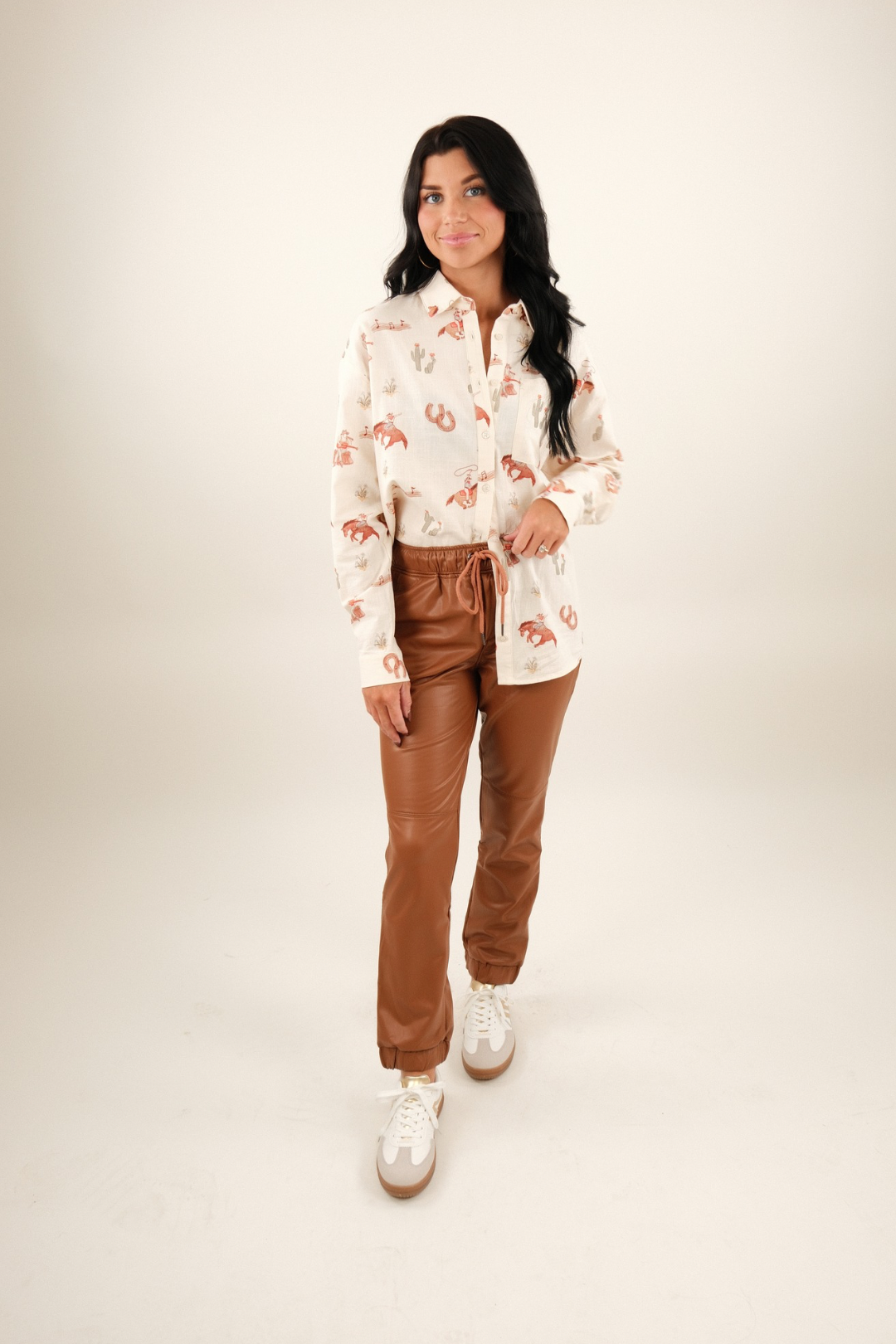 Cowboy Serenade Cotton Blouse