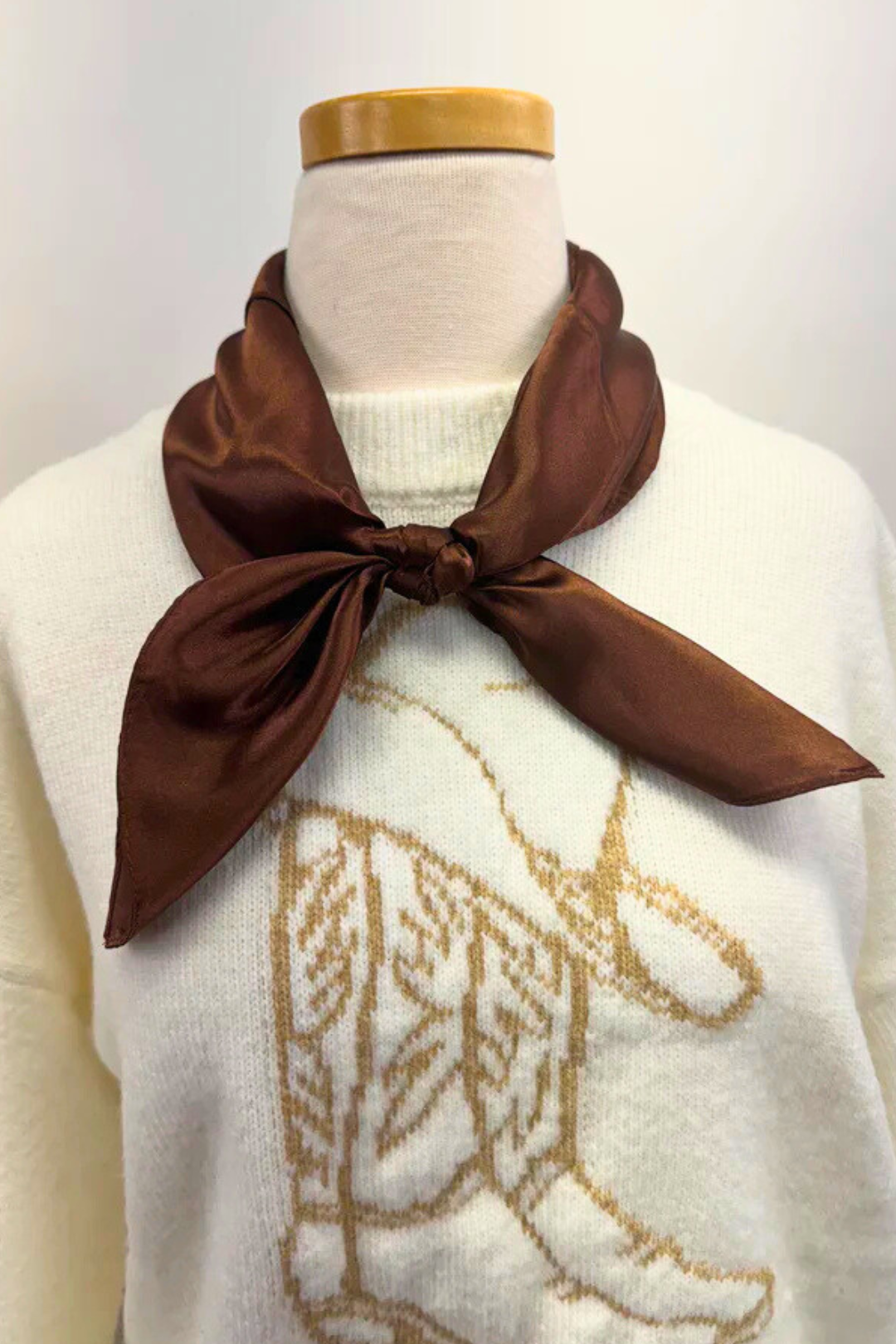 Whisper Wind Silk Wild Rag - Chocolate