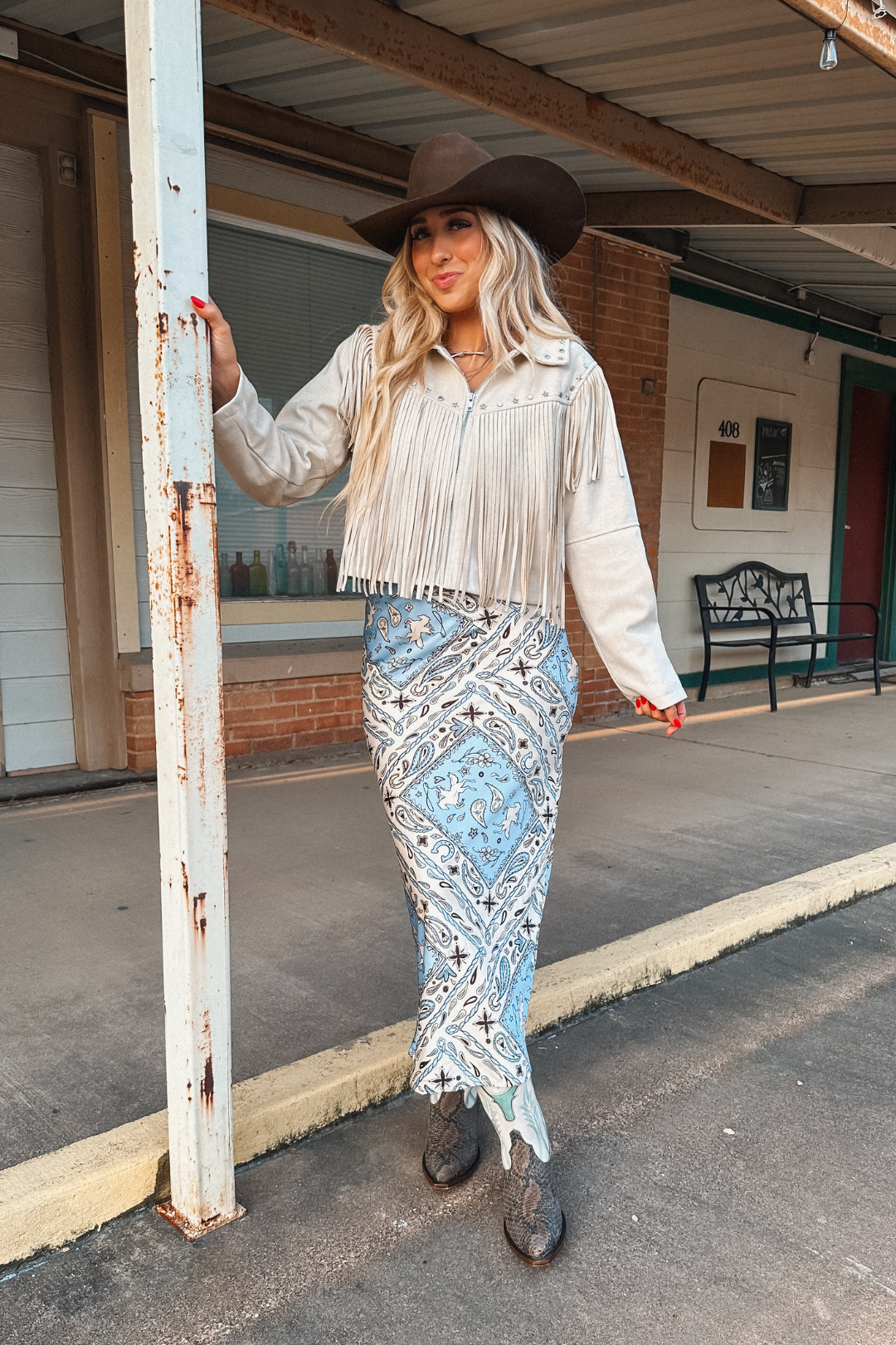 Bandana Trails Silk Maxi Skirt