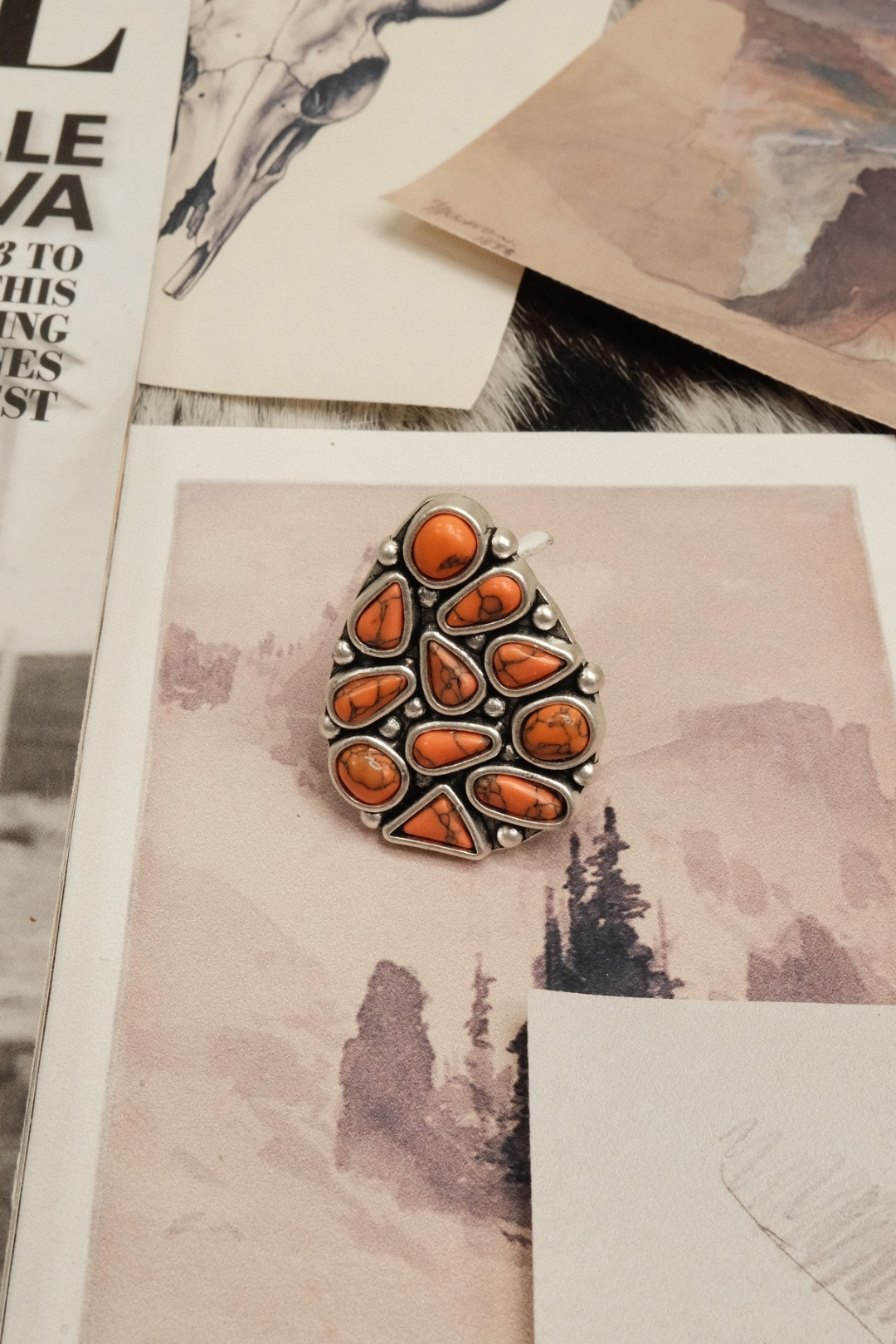 Painted Desert Teardrop Ring