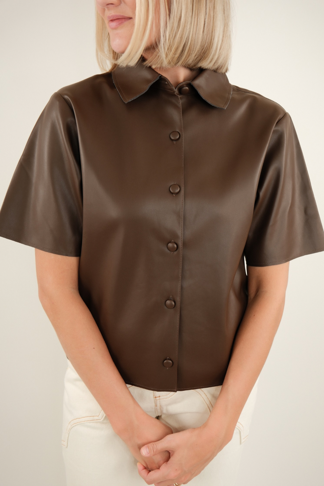 Blackjack Faux Leather Shirt