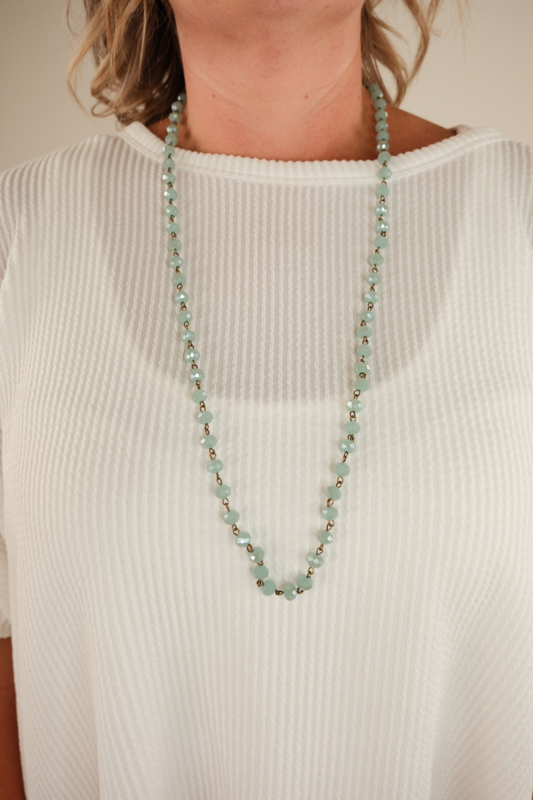 Starlight Strand Necklace - Mint & Gold