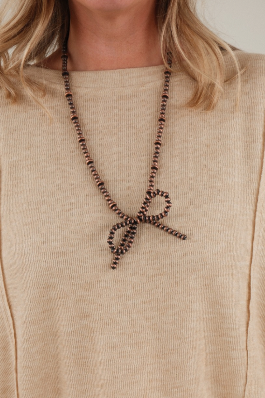 Bronze Ribbon Necklace - Long