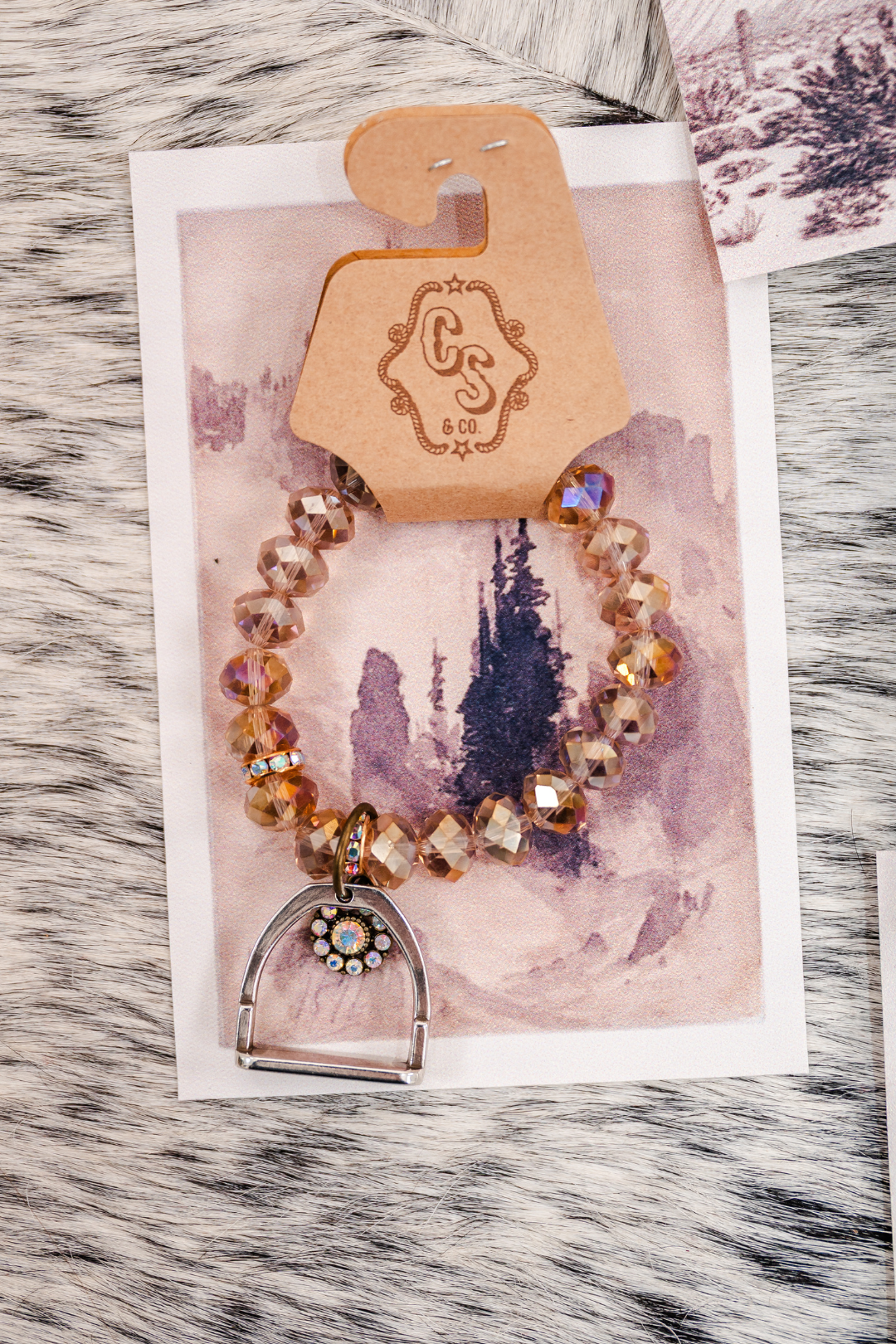 Stirrup Stone Stretch Bracelet