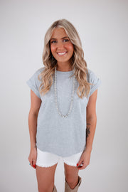 Cowgirl Calm Tee - Heather Grey